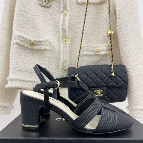 High Quality Luxury Chanel New Most Beautiful Chunky Heel Sandals – Style 11750