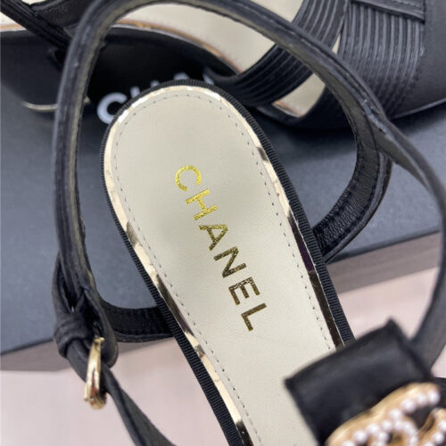 High Quality Luxury Chanel New Most Beautiful Chunky Heel Sandals – Style 11750 product detail