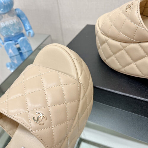 High Quality Luxury Chanel Rhombus Water Platform Platform Slippers – Style 77062 product detail