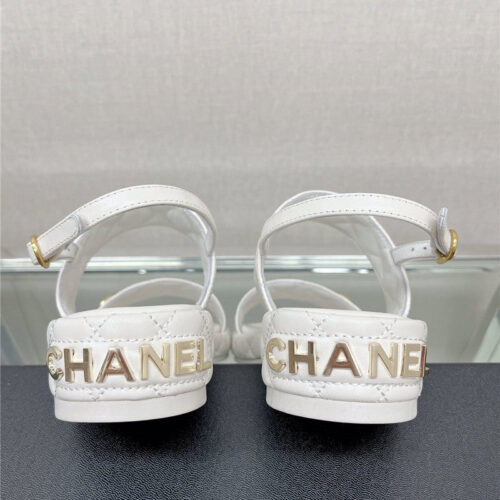High Quality Luxury Chanel Rhombus Platform Chunky Heel Sandals – Style 62406 product detail