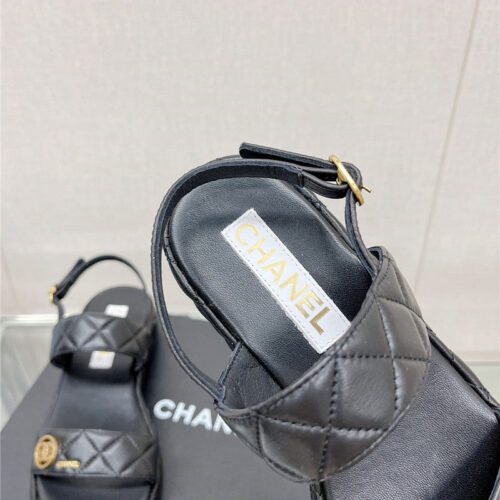 High Quality Luxury Chanel Rhombus Platform Chunky Heel Sandals – Style 65798 product detail