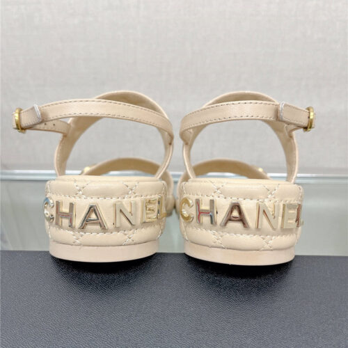 High Quality Luxury Chanel Rhombus Platform Chunky Heel Sandals product detail