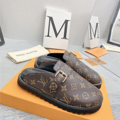 High Quality Luxury Louis Vuitton Early Spring Couple Bag Slippers – Style 87427