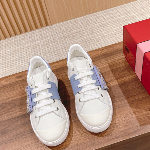 High Quality Luxury Roger Vivier New Diamond Buckle White Shoes – Style 09396 product detail