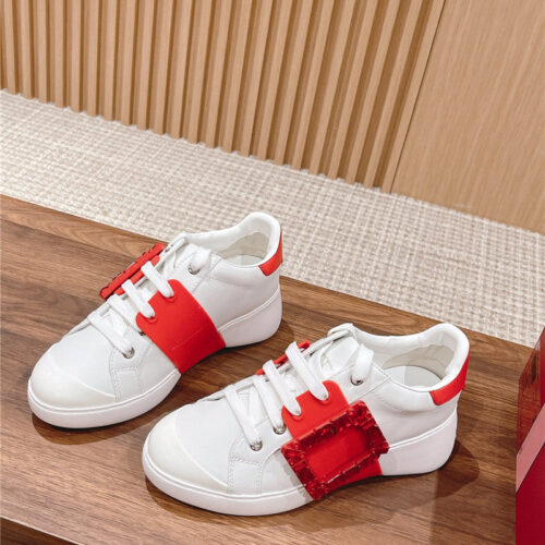 High Quality Luxury Roger Vivier New Diamond Buckle White Shoes – Style 74932 product detail