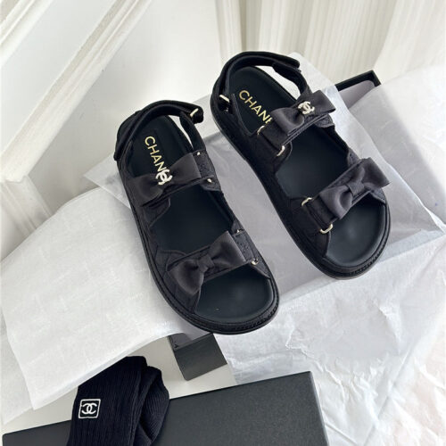 High Quality Luxury Chanel New Bow Velcro Sandals product detail