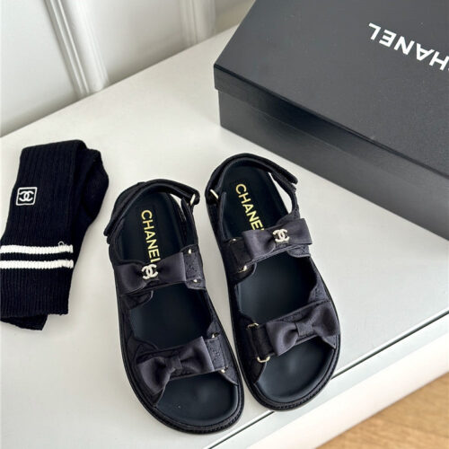 High Quality Luxury Chanel New Bow Velcro Sandals product detail