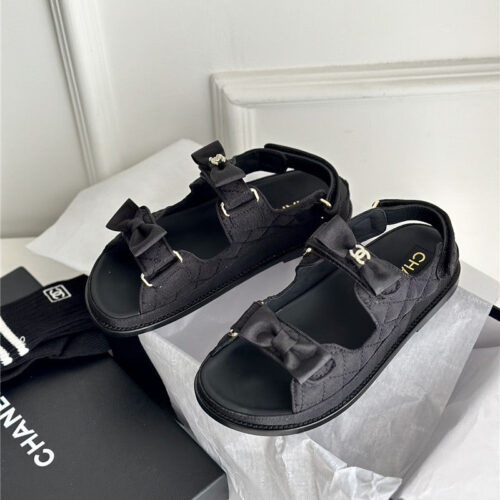 High Quality Luxury Chanel New Bow Velcro Sandals product detail