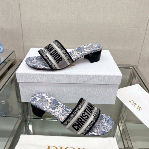High Quality Luxury Dior Word Embroidery Slippers – Style 87718 alternate view