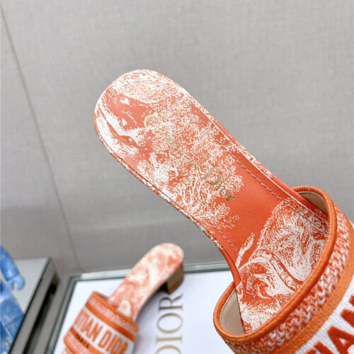 High Quality Luxury Dior Word Embroidery Slippers – Style 66822 product detail