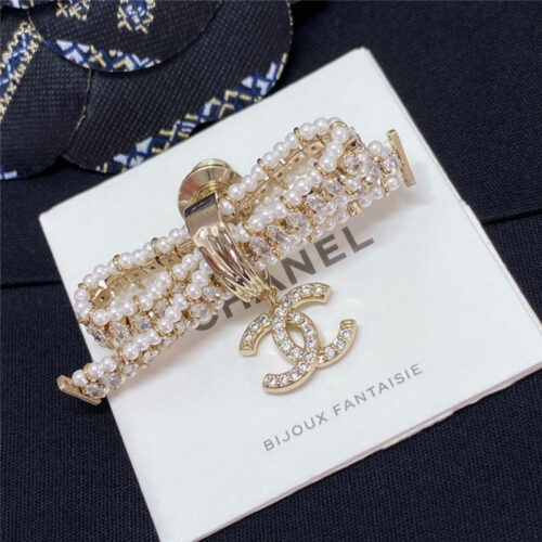 High Quality Luxury Chanel Bead Diamond Bow Brooch