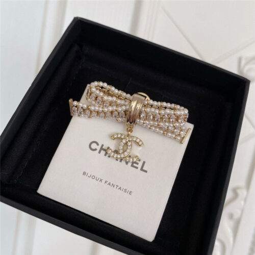 High Quality Luxury Chanel Bead Diamond Bow Brooch product detail