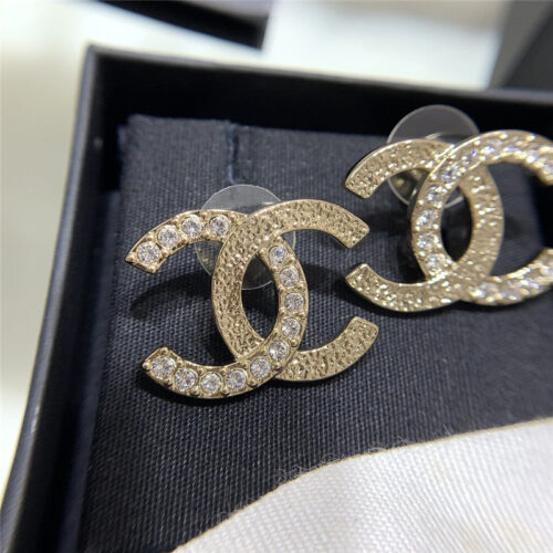 High Quality Luxury Chanel Diamond Edge Double C Earrings product detail