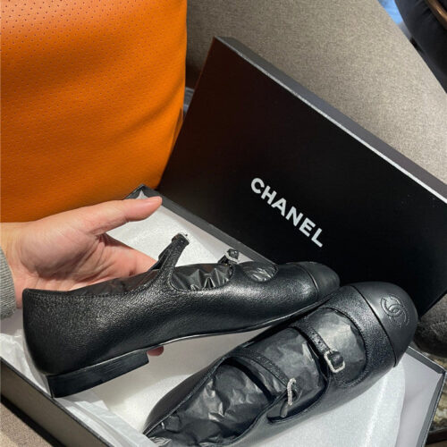 High Quality Luxury Chanel Lambskin Mary Jane Shoes alternate view