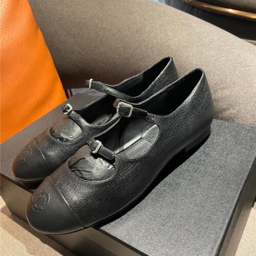 High Quality Luxury Chanel Lambskin Mary Jane Shoes