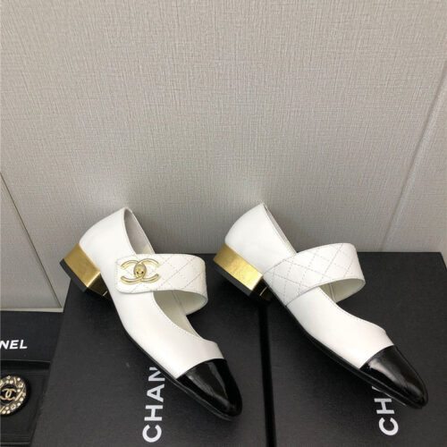 High Quality Luxury Chanel Classic Color Matching Elements Large Logo Shoes – Style 40390 alternate view