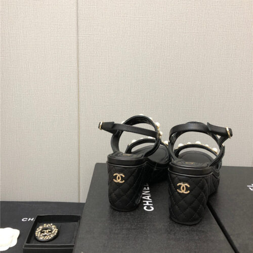 High Quality Luxury Chanel Pearl Series Slippers – Style 63814 product detail