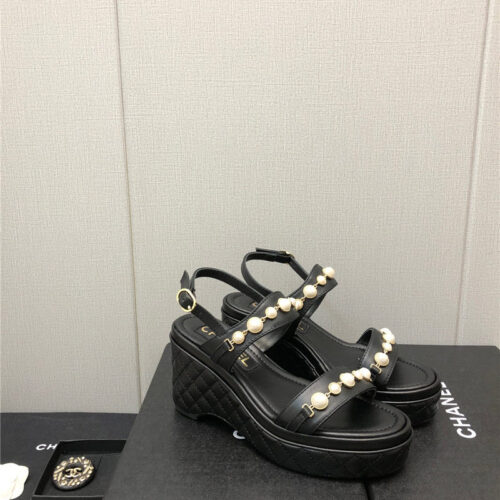 High Quality Luxury Chanel Pearl Series Slippers – Style 63814
