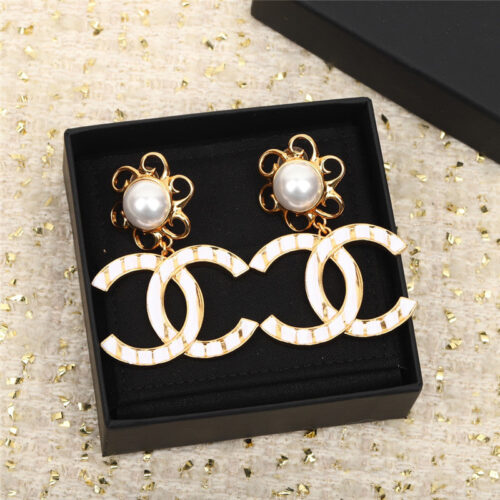 High Quality Luxury Chanel Sun Flower Double C Ear Clip
