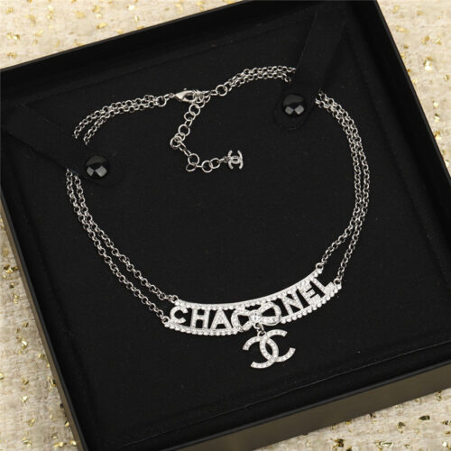 High Quality Luxury Chanel Fragrant Bow Double C Necklace