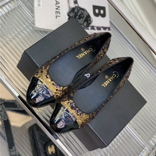 High Quality Luxury Chanel Latest Sequin Shoes – Style 07686 product detail