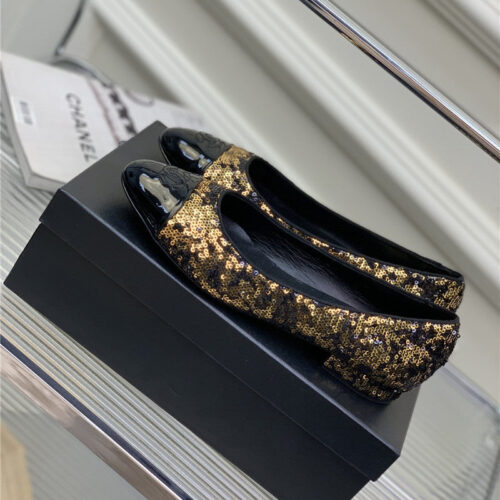 High Quality Luxury Chanel Latest Sequin Shoes – Style 07686