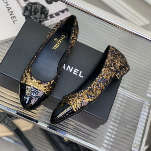 High Quality Luxury Chanel Latest Sequin Shoes – Style 07686 alternate view