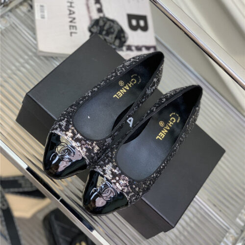 High Quality Luxury Chanel Latest Sequin Shoes – Style 76614 product detail