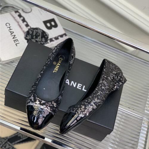 High Quality Luxury Chanel Latest Sequin Shoes – Style 76614 alternate view