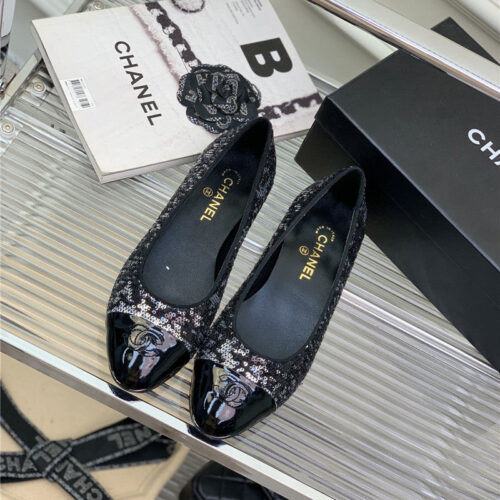 High Quality Luxury Chanel Latest Sequin Shoes – Style 76614 product detail