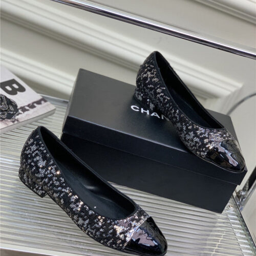 High Quality Luxury Chanel Latest Sequin Shoes – Style 76614 product detail