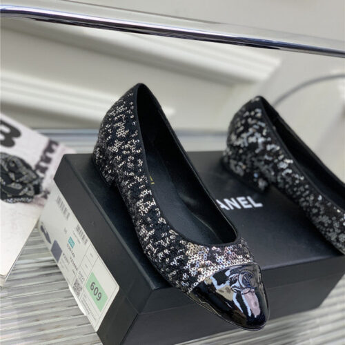 High Quality Luxury Chanel Latest Sequin Shoes – Style 76614 product detail