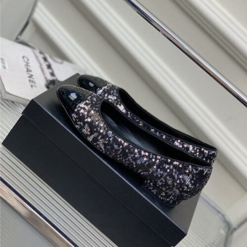 High Quality Luxury Chanel Latest Sequin Shoes – Style 76614