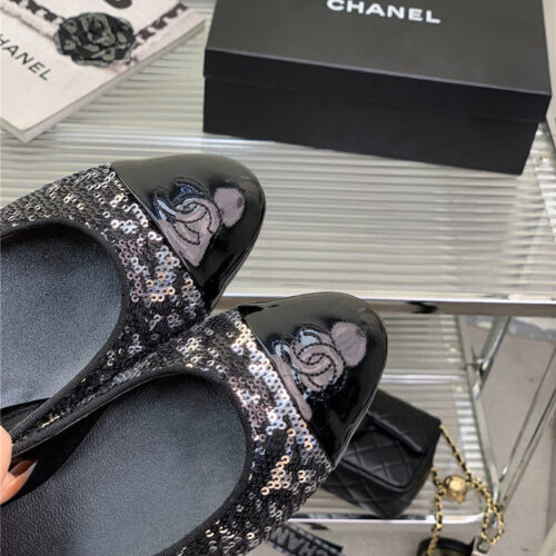 High Quality Luxury Chanel Latest Sequin Shoes – Style 76614 product detail