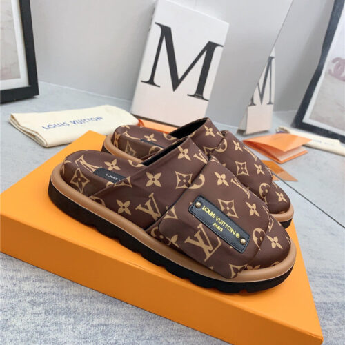 High Quality Luxury Louis Vuitton Early Spring Couple Bag Slippers – Style 16803