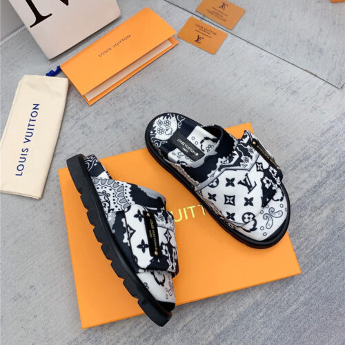 High Quality Luxury Louis Vuitton Early Spring Couple Bag Slippers – Style 51267 alternate view