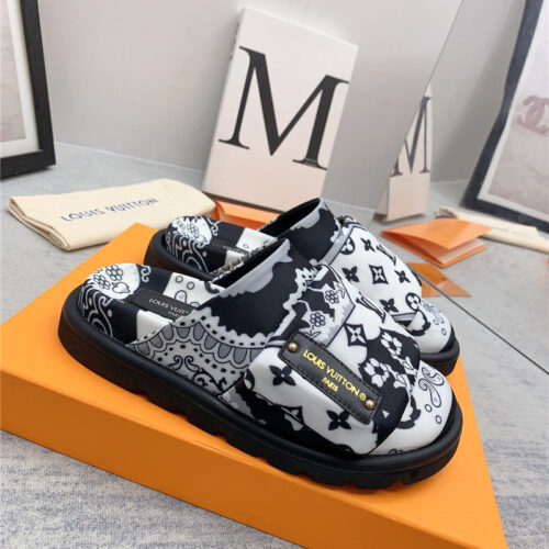 High Quality Luxury Louis Vuitton Early Spring Couple Bag Slippers – Style 51267