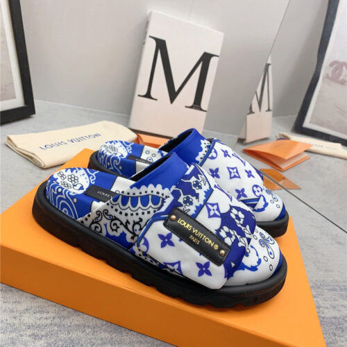 High Quality Luxury Louis Vuitton Early Spring Couple Bag Slippers – Style 85731