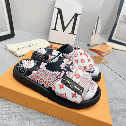 High Quality Luxury Louis Vuitton Early Spring Couple Bag Slippers