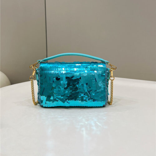High Quality Luxury Fendi Sequins Mini Baguette Bag – Style 32694 alternate view