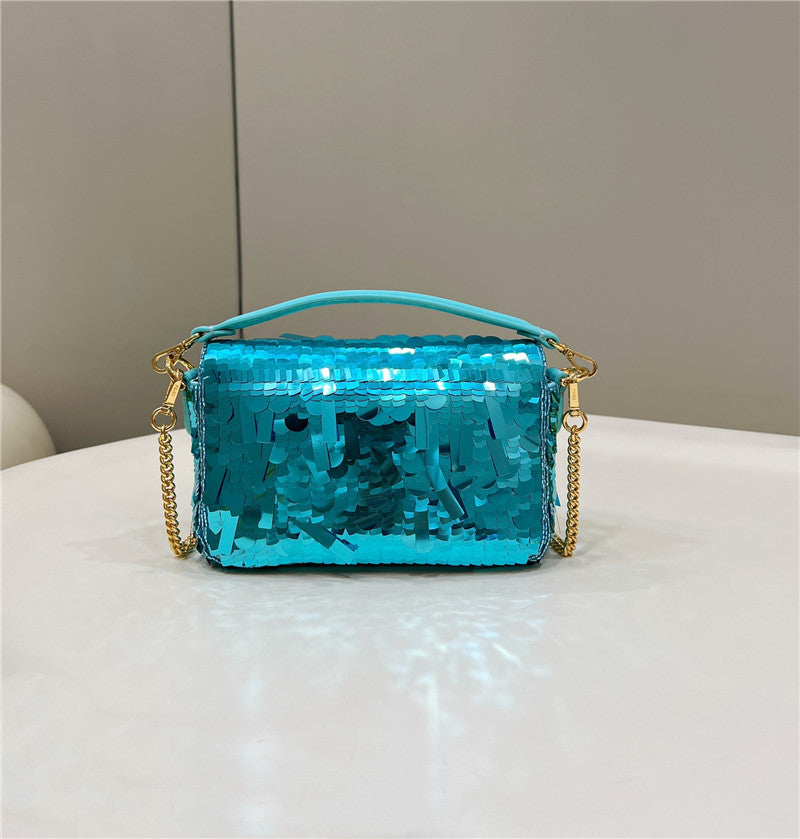 High Quality Luxury Fendi Sequins Mini Baguette Bag – Style 32694 product detail