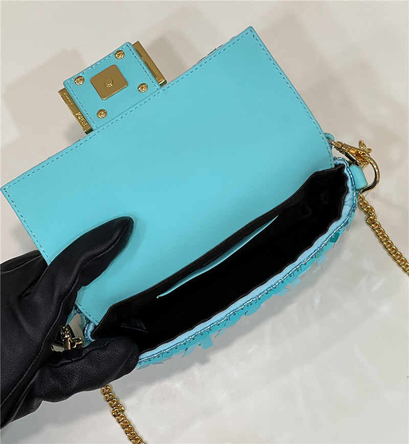 High Quality Luxury Fendi Sequins Mini Baguette Bag – Style 32694 product detail