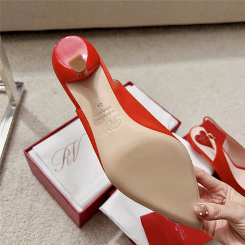High Quality Luxury Roger Vivier Buckle Satin Slingback Shoes – Style 05588 product detail
