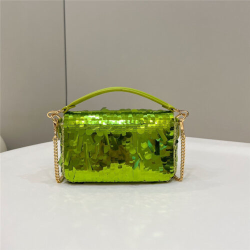 High Quality Luxury Fendi Sequins Mini Baguette Bag alternate view