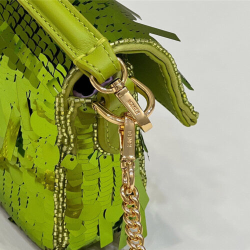 High Quality Luxury Fendi Sequins Mini Baguette Bag product detail