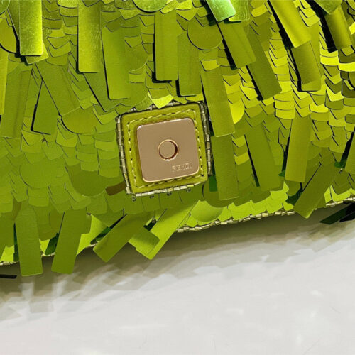 High Quality Luxury Fendi Sequins Mini Baguette Bag product detail