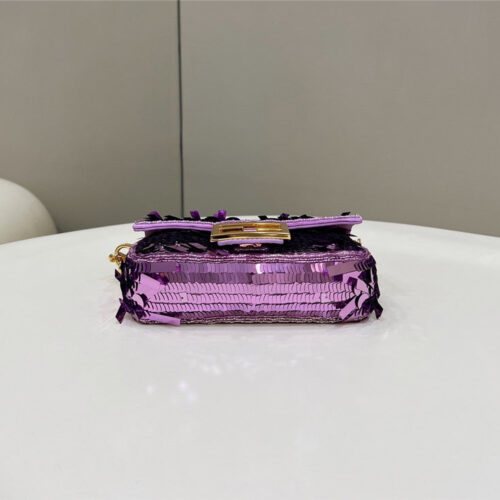High Quality Luxury Fendi Sequins Mini Baguette Bag – Style 32698 product detail