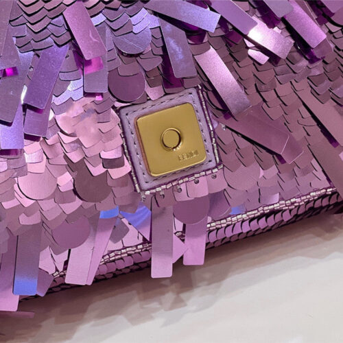 High Quality Luxury Fendi Sequins Mini Baguette Bag – Style 32698 product detail