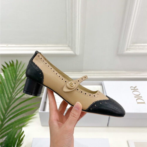 High Quality Luxury Chanel Square Toe Punching Shoes alternate view