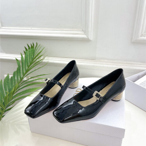 High Quality Luxury Dior Early Spring New Pearl Heel Shoes – Style 50470